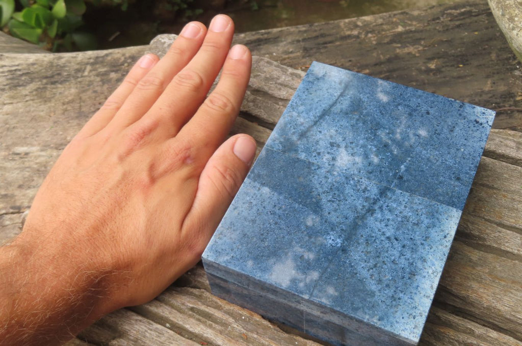 Hand Made Dumortierite Jewellery Box x 1 From Mozambique - Toprock Gemstones and Minerals 