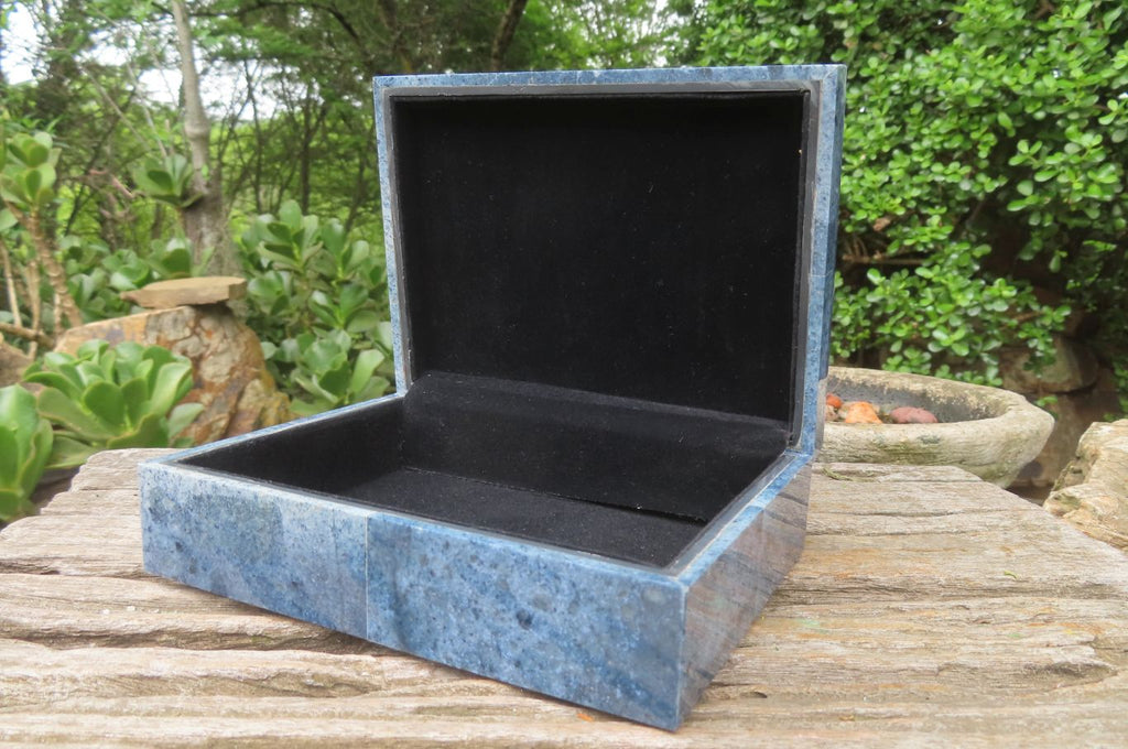 Hand Made Dumortierite Jewellery Box x 1 From Mozambique - Toprock Gemstones and Minerals 