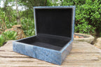 Hand Made Dumortierite Jewellery Box x 1 From Mozambique - Toprock Gemstones and Minerals 