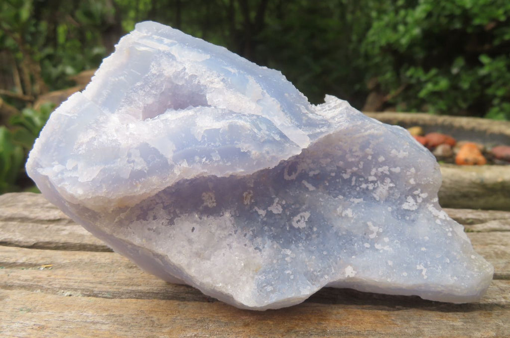 Natural Etched Blue Chalcedony Specimens x 3 From Nsanje, Malawi - Toprock Gemstones and Minerals 