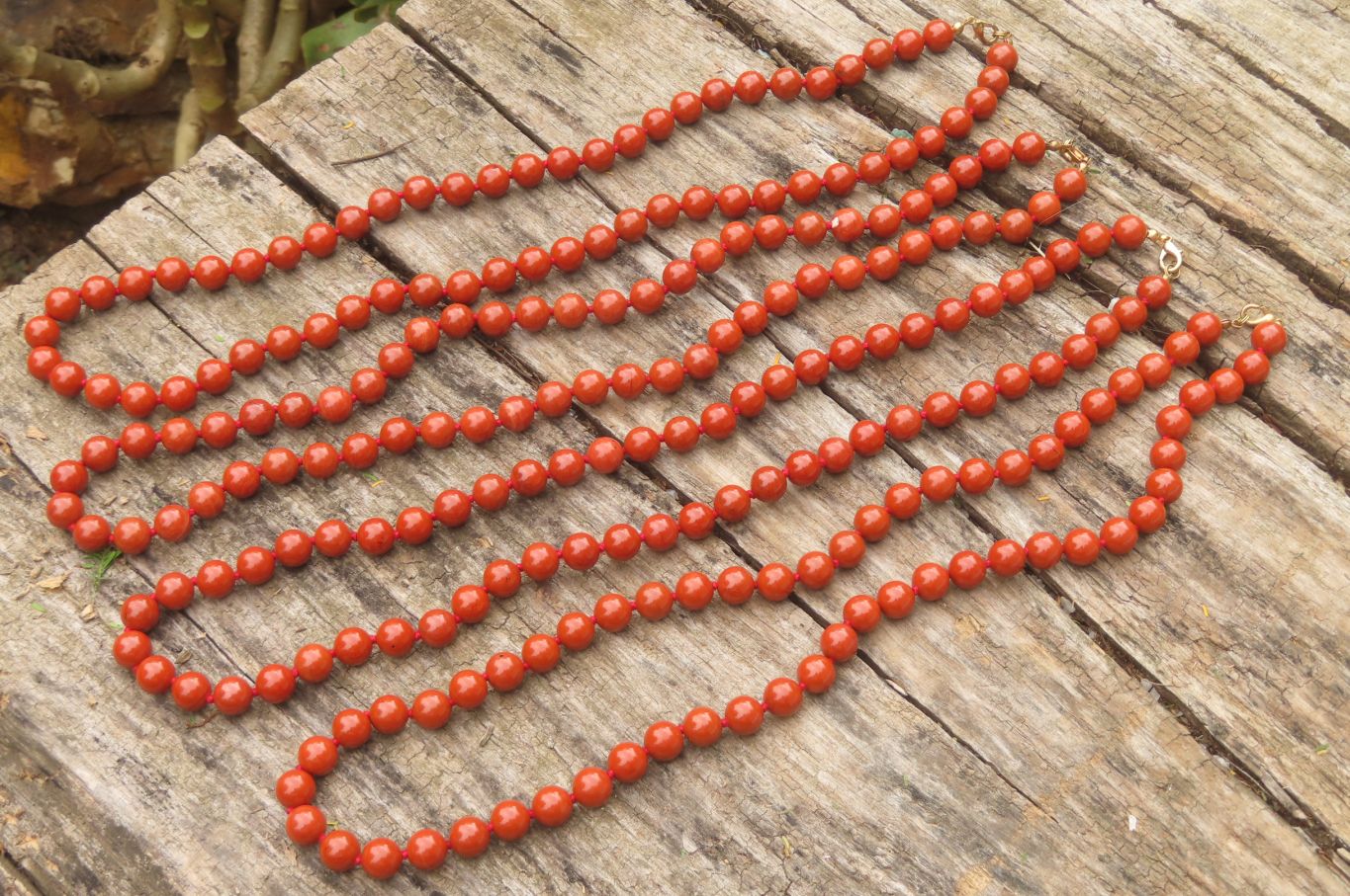 Polished Red Jasper Bead Necklace - Sold Per Item - From South Africa - Toprock Gemstones and Minerals 