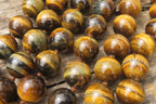Polished Golden Tigers Eye Bead Necklaces - Sold Per Item - From South Africa - Toprock Gemstones and Minerals 