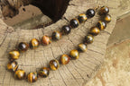 Polished Golden Tigers Eye Bead Necklaces - Sold Per Item - From South Africa - Toprock Gemstones and Minerals 