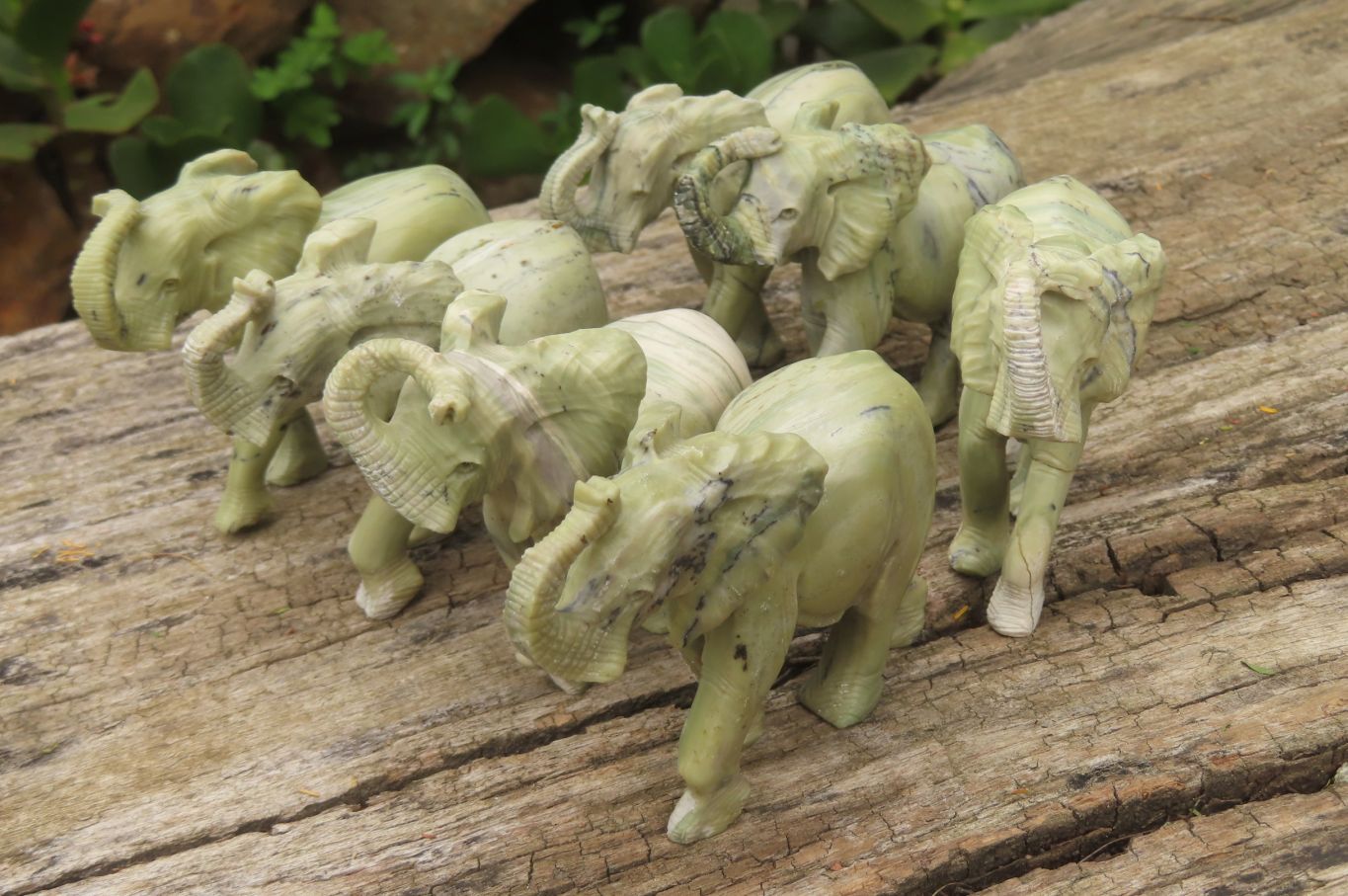 Polished Butter Jade African Elephant Carving - sold per item - From South Africa - Toprock Gemstones and Minerals 