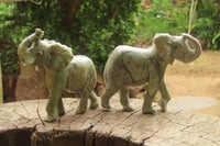 Polished Butter Jade African Elephant Carving - sold per item - From South Africa