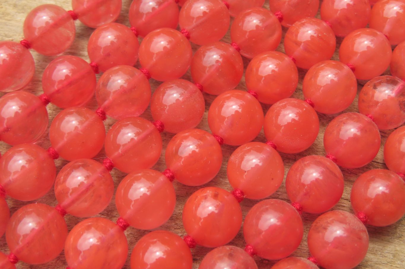 Hand Made Strawberry Quartz Bead Necklaces - Sold Per Item - From China - Toprock Gemstones and Minerals 