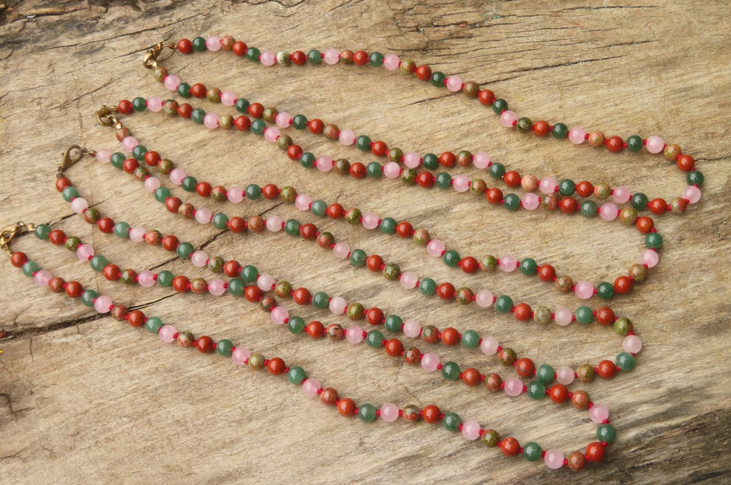Hand Made Mixed Stone Bead Necklaces - Sold Per Item - From South Africa - Toprock Gemstones and Minerals 