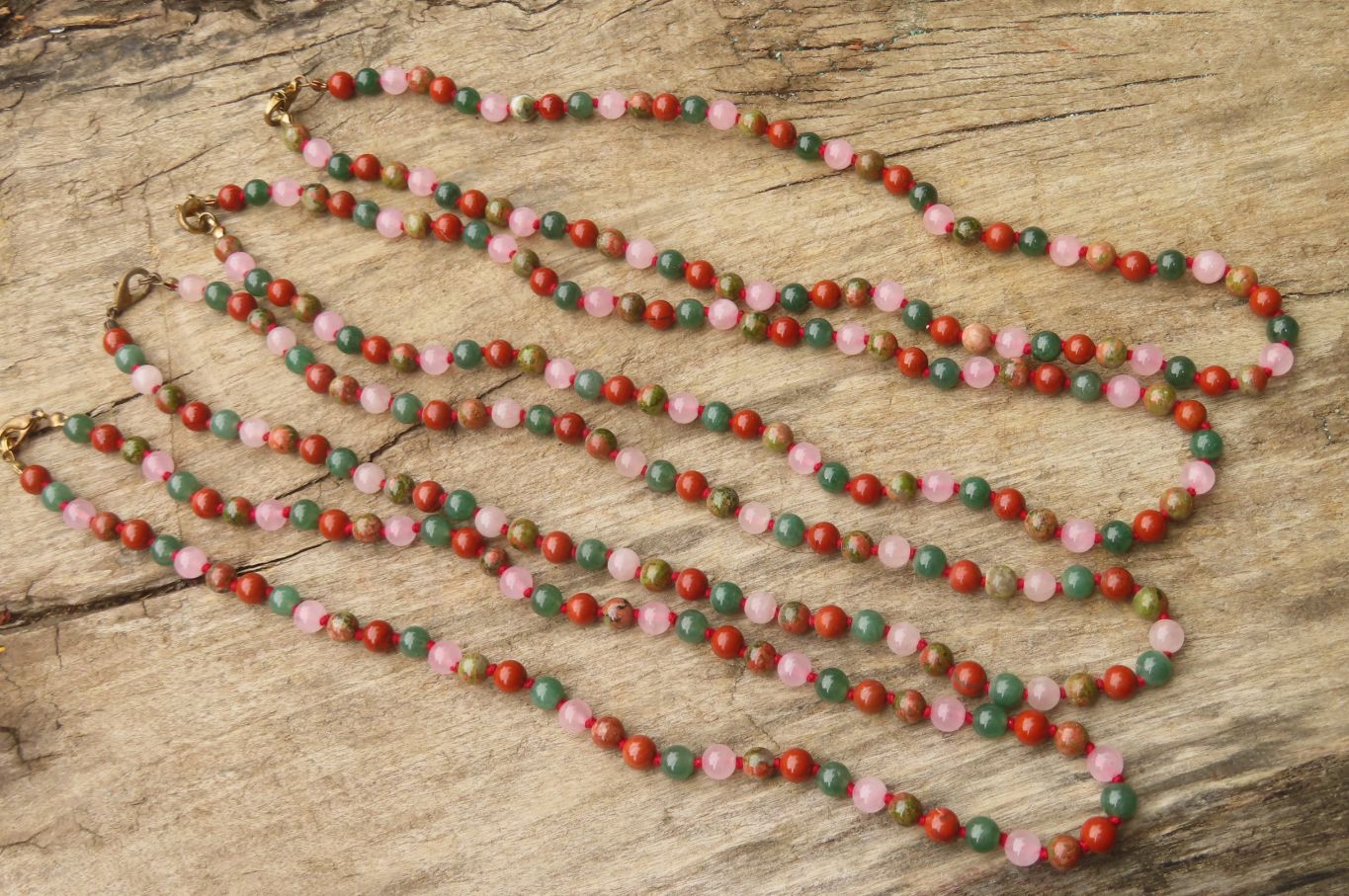 Hand Made Mixed Stone Bead Necklaces - Sold Per Item - From South Africa - Toprock Gemstones and Minerals 