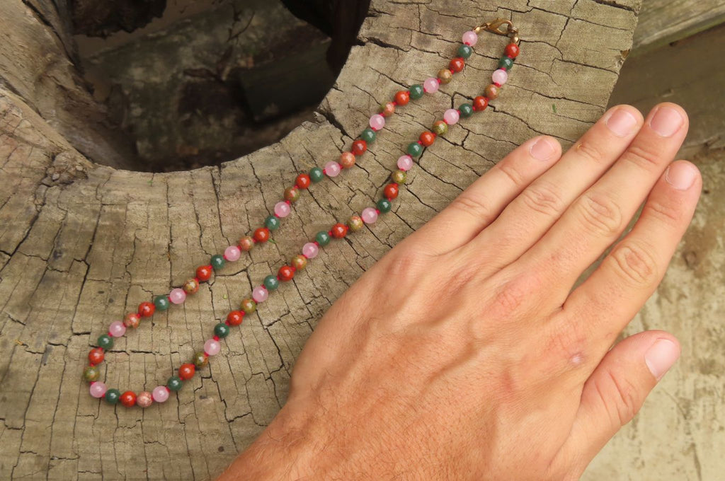 Hand Made Mixed Stone Bead Necklaces - Sold Per Item - From South Africa - Toprock Gemstones and Minerals 