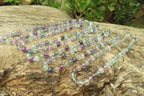 Polished Watermelon Fluorite Beaded Necklace - Sold Per Item - From Namibia - Toprock Gemstones and Minerals 