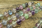 Polished Watermelon Fluorite Beaded Necklace - Sold Per Item - From Namibia - Toprock Gemstones and Minerals 