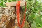 Polished Carnelian Agate Beaded Necklace - Sold per Item - From Brazil - Toprock Gemstones and Minerals 