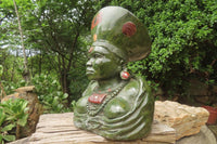 Hand Made Traditional African Woman Bust Sculpture x 1 From Zimbabwe