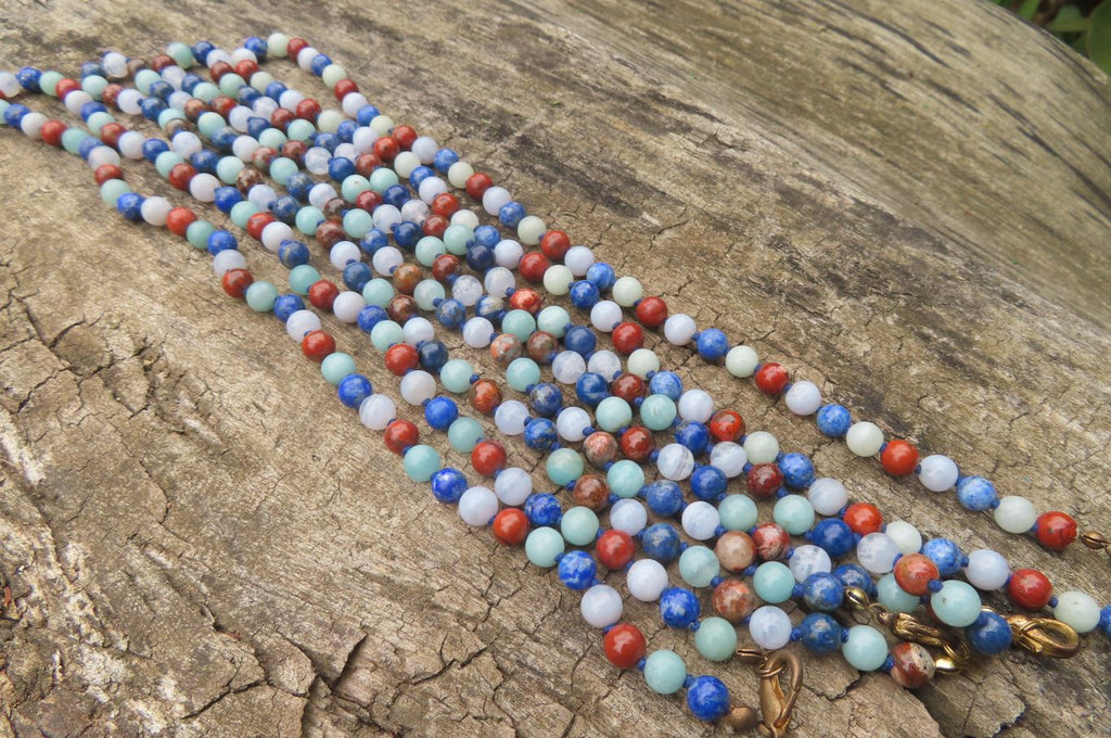 Hand Made Mixed Stone Bead Necklaces - Sold Per Item - From South Africa - Toprock Gemstones and Minerals 