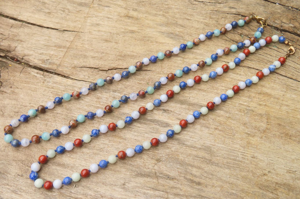 Hand Made Mixed Stone Bead Necklaces - Sold Per Item - From South Africa - Toprock Gemstones and Minerals 