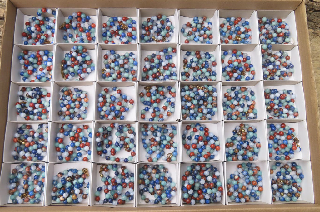 Hand Made Mixed Stone Bead Necklaces - Sold Per Item - From South Africa - Toprock Gemstones and Minerals 