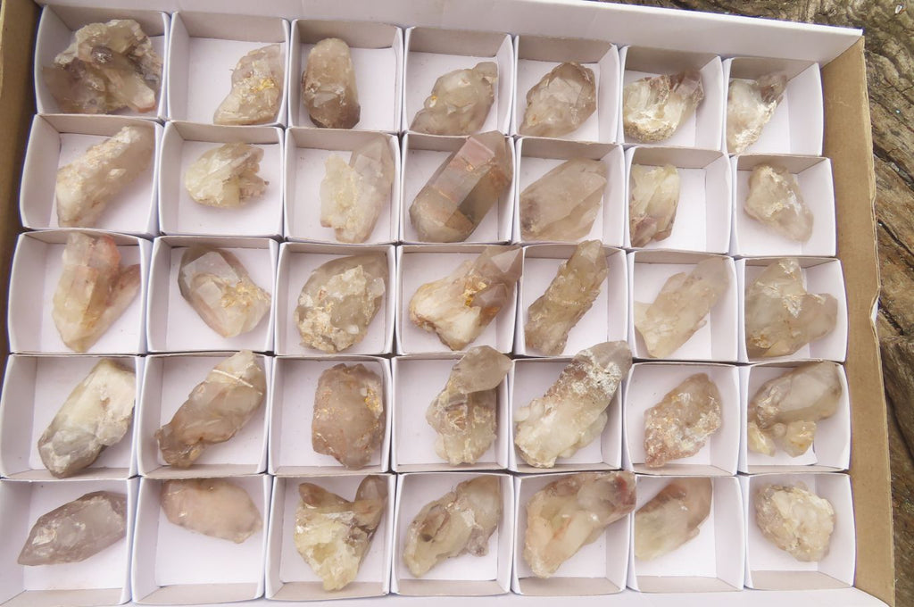 Natural Red Hematoid Quartz Crystals x 35 From Karoi, Zimbabwe - Toprock Gemstones and Minerals 