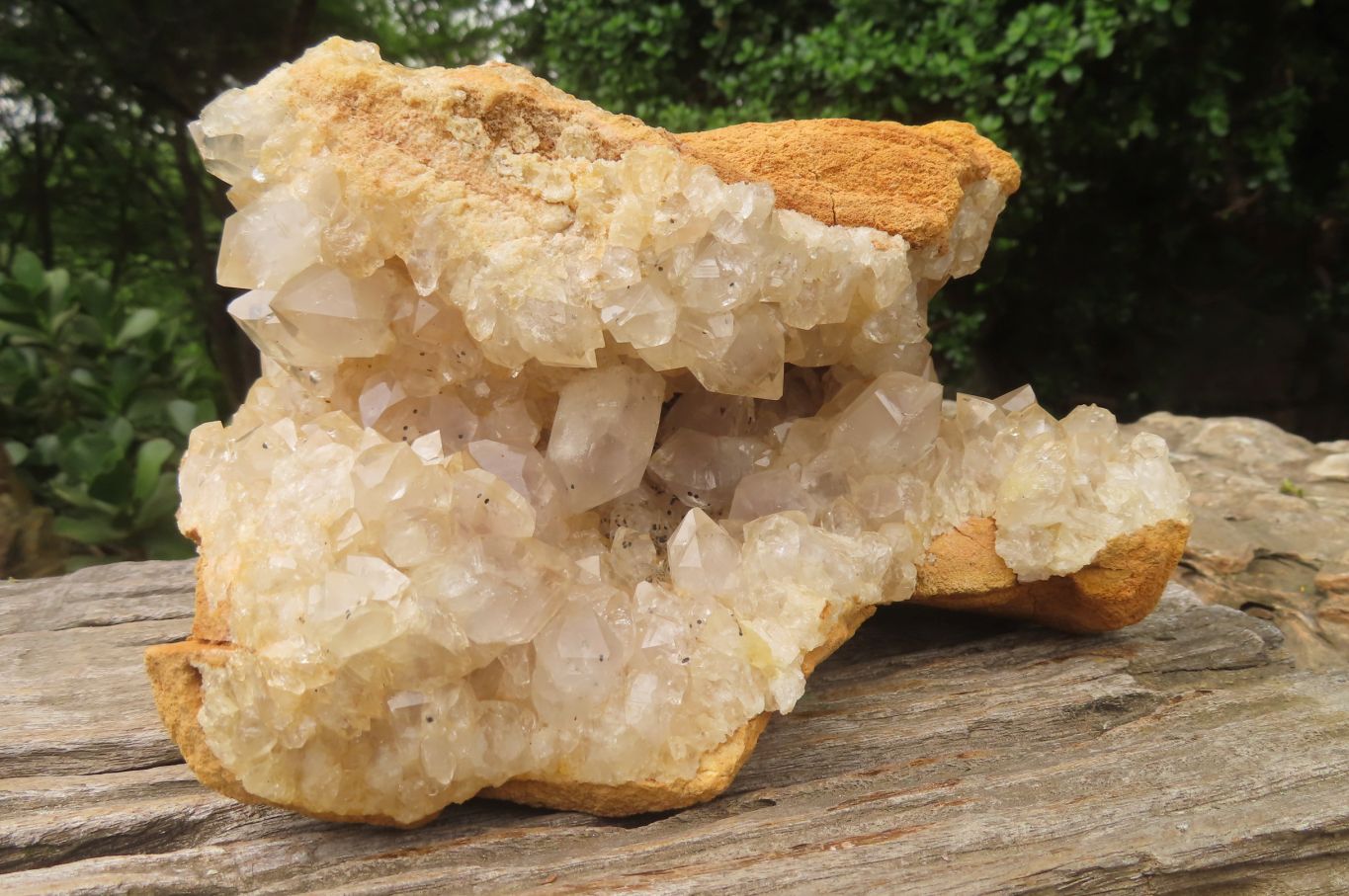 Natural Limonite Quartz Cluster x 1 From Solwezi, Zambia - Toprock Gemstones and Minerals 