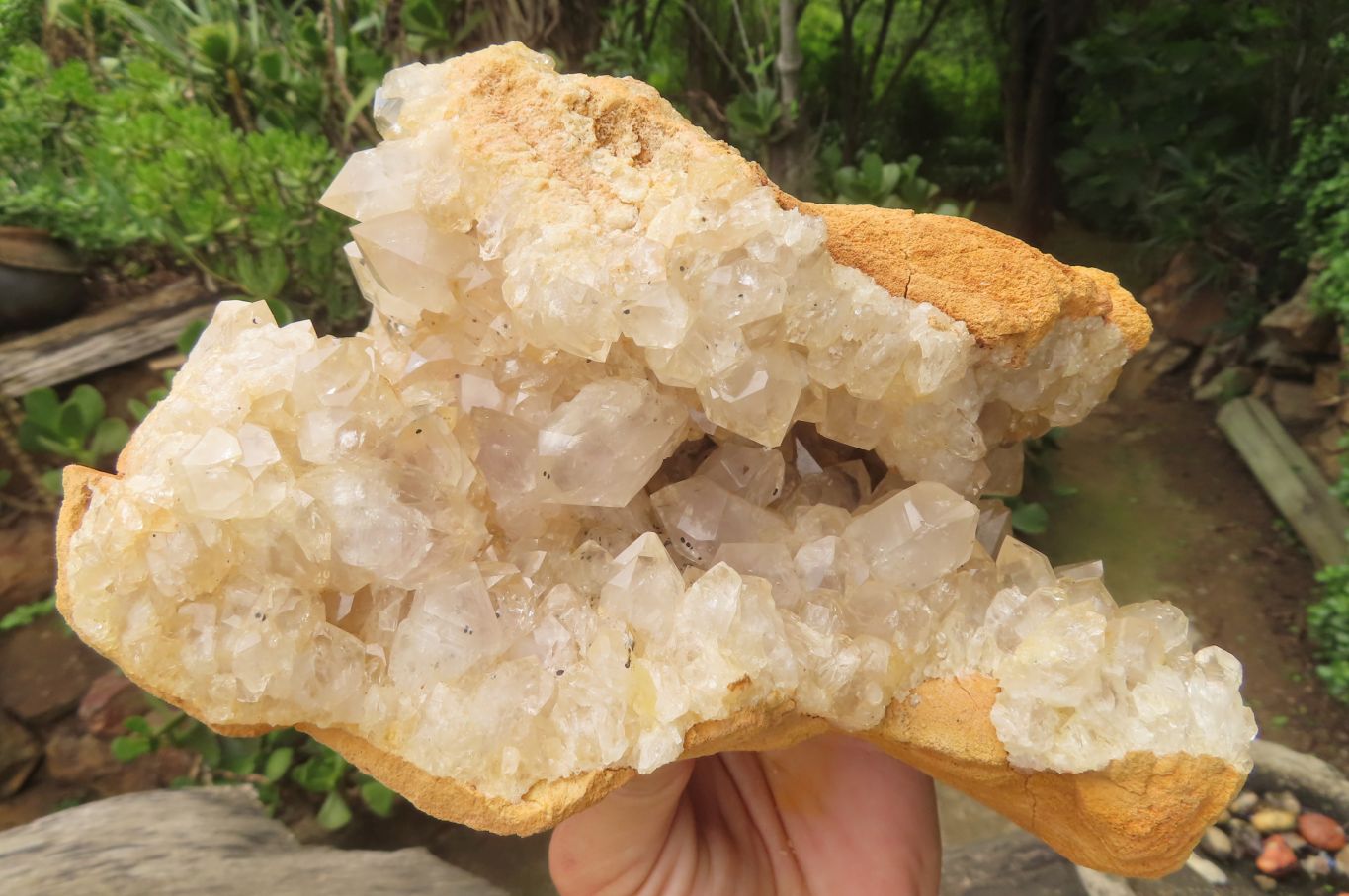 Natural Limonite Quartz Cluster x 1 From Solwezi, Zambia - Toprock Gemstones and Minerals 