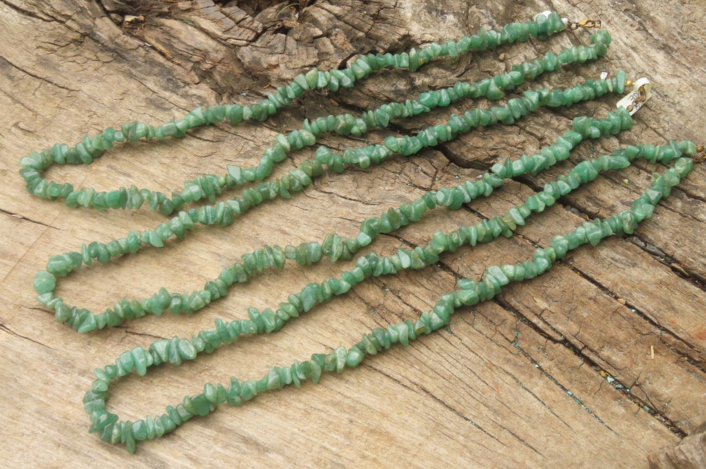 Hand Made Aventurine Necklaces x 3 From Zimbabwe - Toprock Gemstones and Minerals 