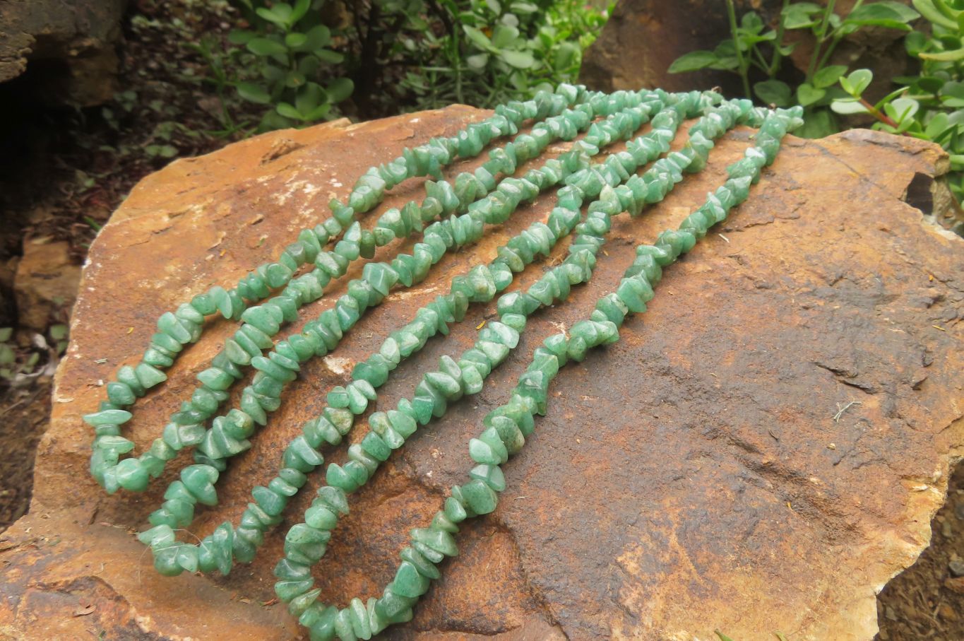 Hand Made Aventurine Necklaces x 3 From Zimbabwe - Toprock Gemstones and Minerals 