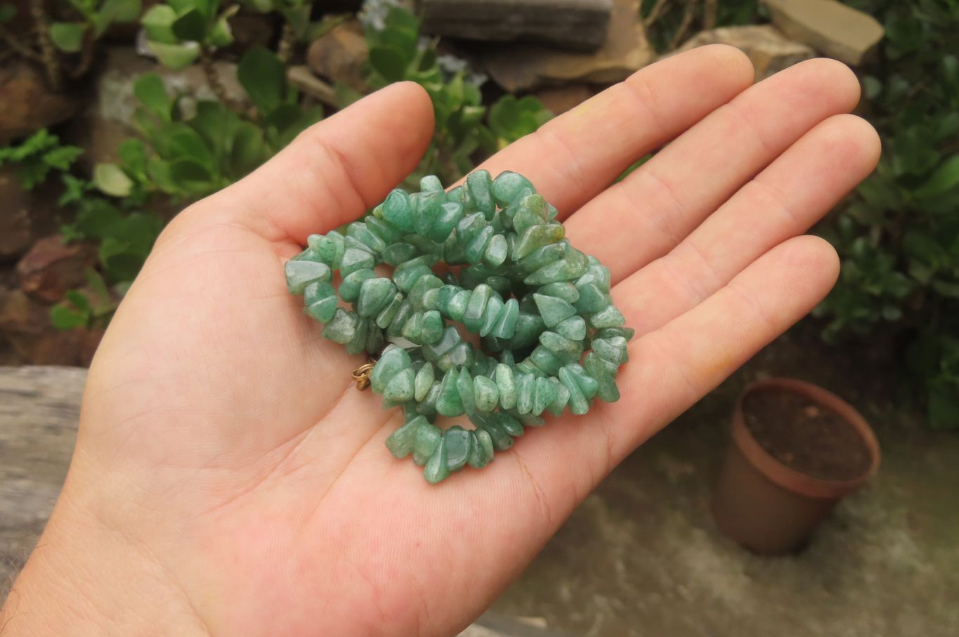 Hand Made Aventurine Necklaces x 3 From Zimbabwe - Toprock Gemstones and Minerals 