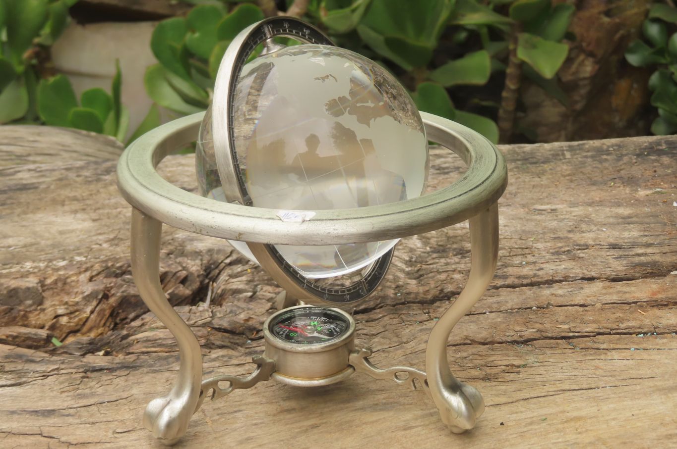 Polished Lead Glass World Globe x 1 From China - Toprock Gemstones and Minerals 