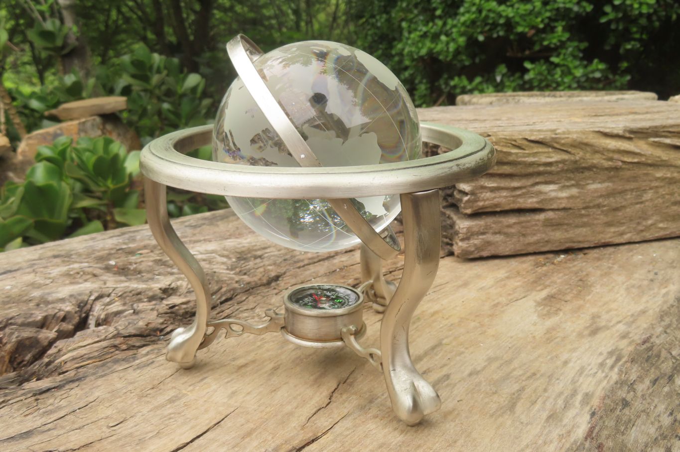 Polished Lead Glass World Globe x 1 From China - Toprock Gemstones and Minerals 