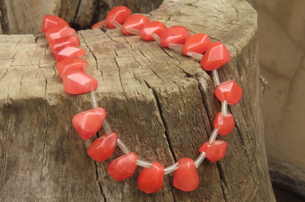 Hand Made Strawberry Quartz Bead Necklaces - Sold Per Item - From China - Toprock Gemstones and Minerals 