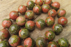 Polished Unakite Beaded Necklace - Sold Per Item - From South Africa - Toprock Gemstones and Minerals 