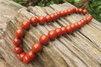 Polished Red Jasper Bead Necklace - Sold Per Item - From South Africa - Toprock Gemstones and Minerals 