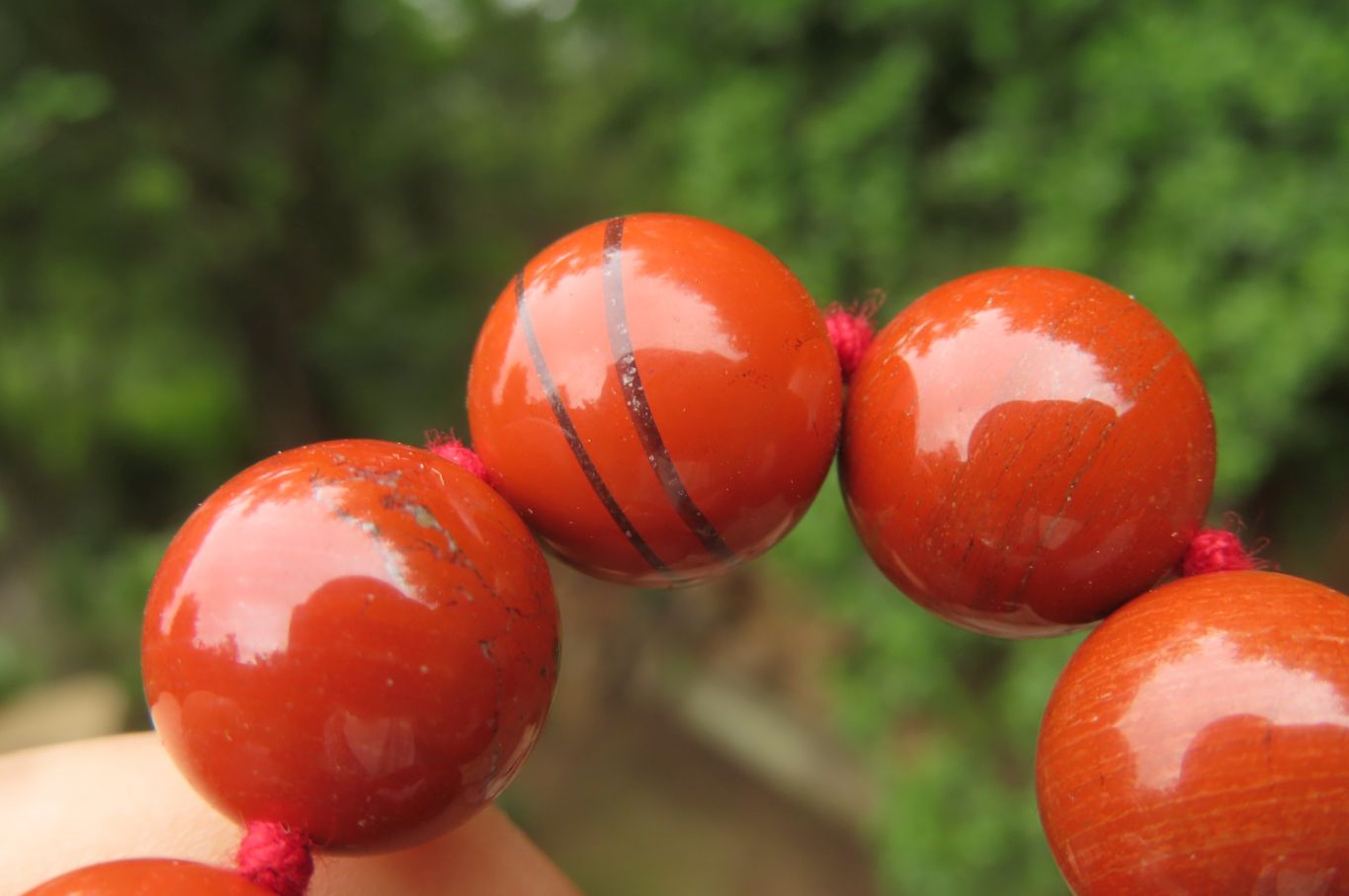 Polished Red Jasper Bead Necklace - Sold Per Item - From South Africa - Toprock Gemstones and Minerals 