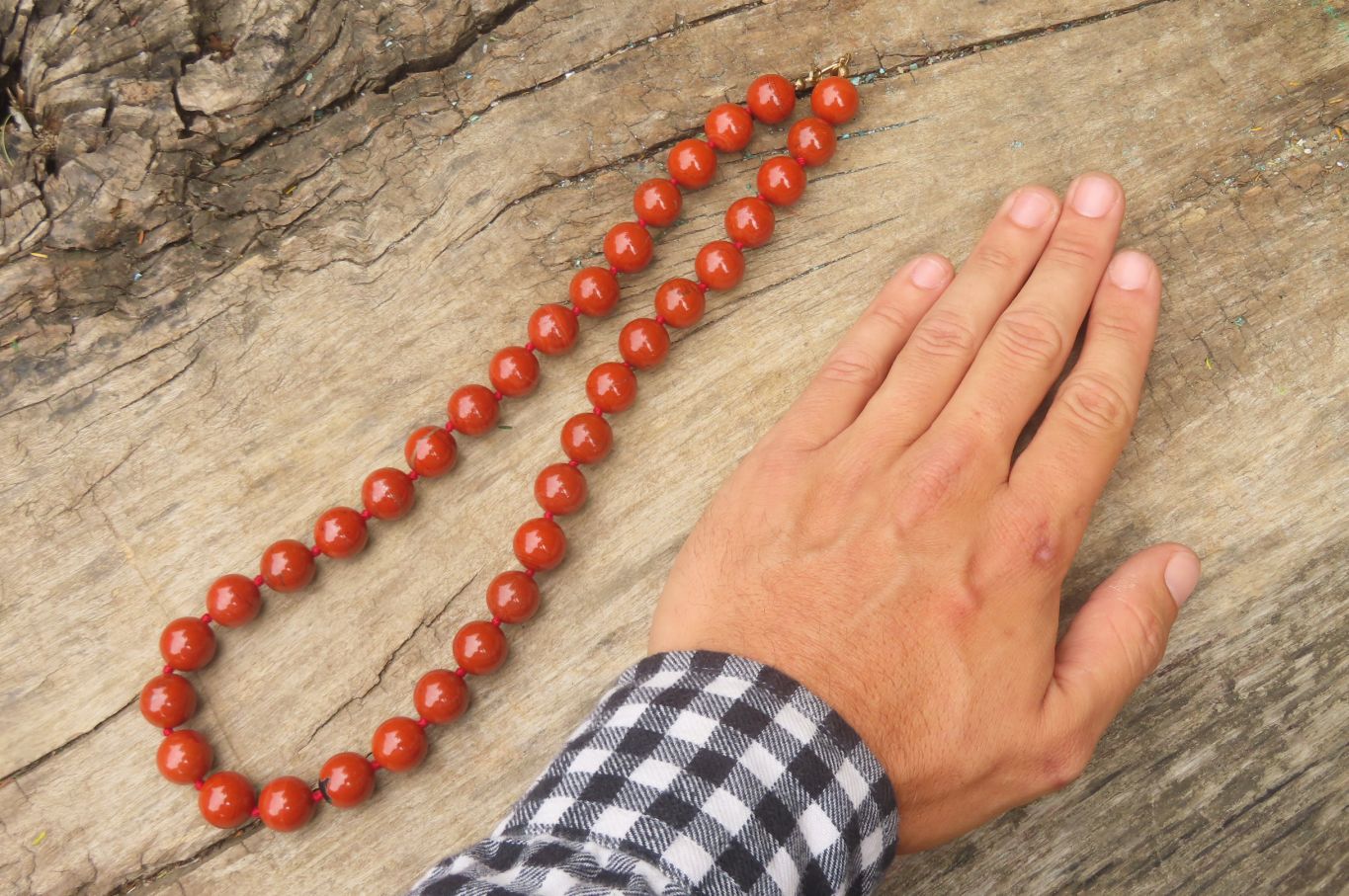 Polished Red Jasper Bead Necklace - Sold Per Item - From South Africa - Toprock Gemstones and Minerals 