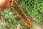 Polished Red Jasper Bead Necklace - Sold Per Item - From South Africa - Toprock Gemstones and Minerals 