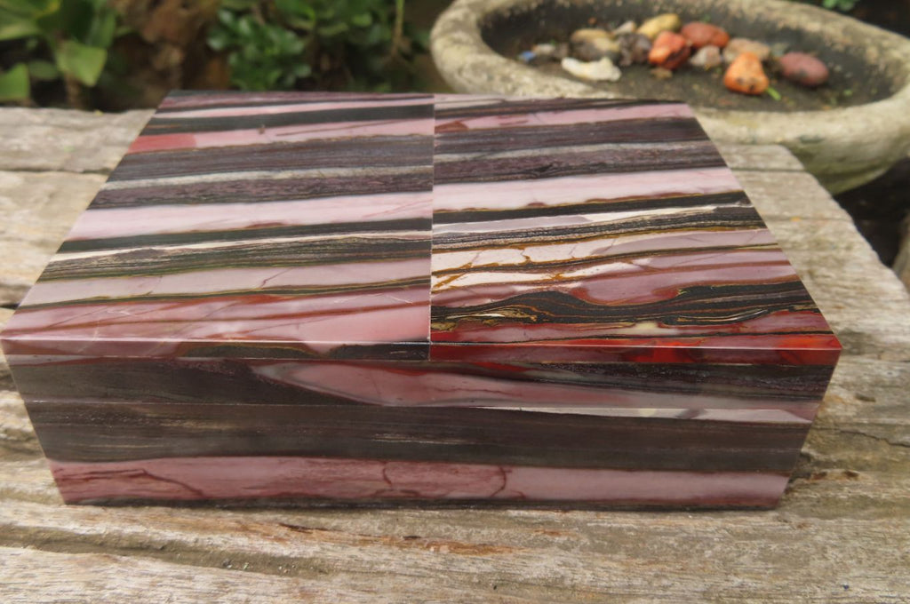 Hand Made Tiger Iron Jasper Jewellery Box x 1 From Northern Cape, South Africa - Toprock Gemstones and Minerals 