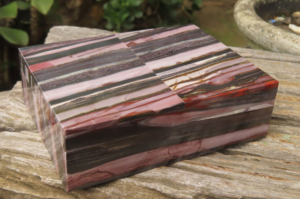 Hand Made Tiger Iron Jasper Jewellery Box x 1 From Northern Cape, South Africa - Toprock Gemstones and Minerals 