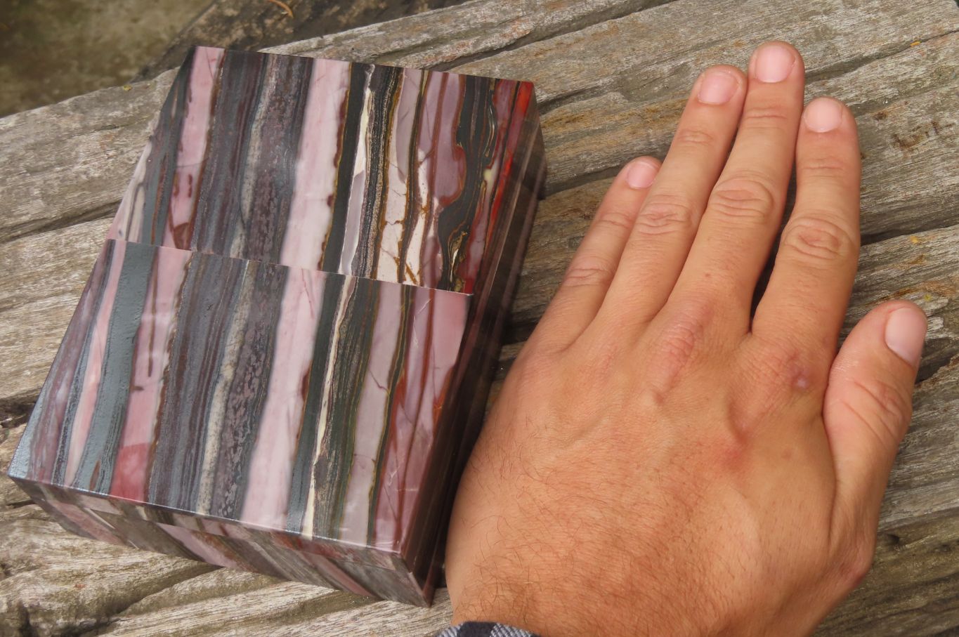 Hand Made Tiger Iron Jasper Jewellery Box x 1 From Northern Cape, South Africa - Toprock Gemstones and Minerals 