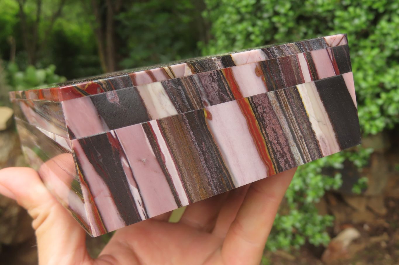 Hand Made Tiger Iron Jasper Jewellery Box x 1 From Northern Cape, South Africa - Toprock Gemstones and Minerals 