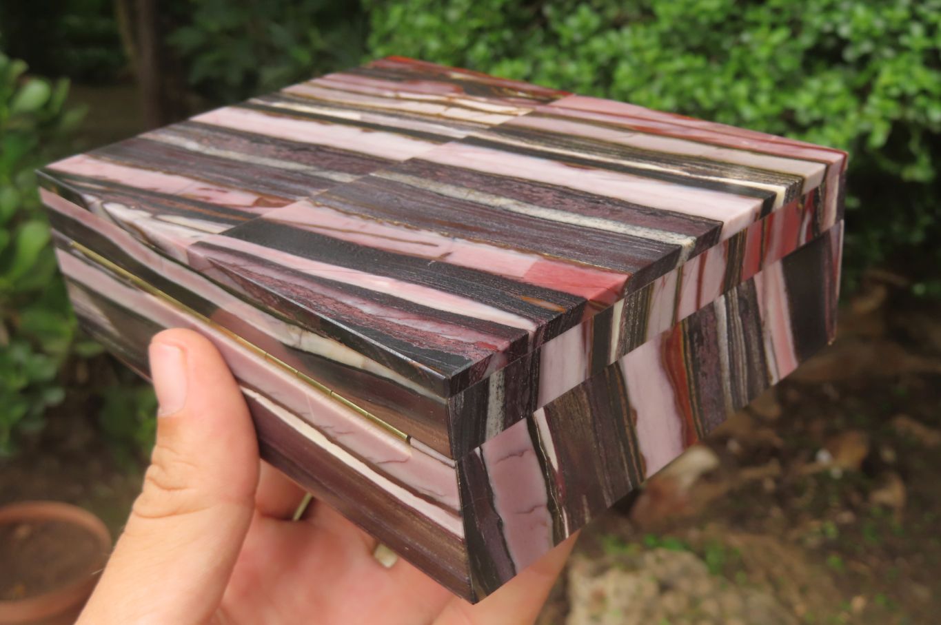 Hand Made Tiger Iron Jasper Jewellery Box x 1 From Northern Cape, South Africa - Toprock Gemstones and Minerals 