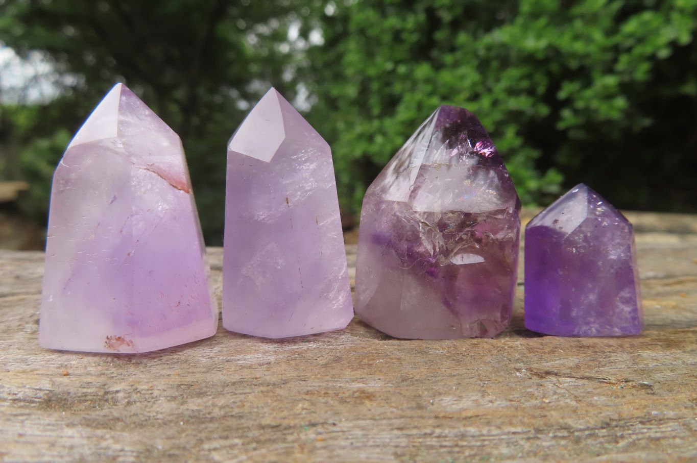 Polished Smokey Amethyst Quartz Crystals x 20 From Akansobe, Madagascar - Toprock Gemstones and Minerals 