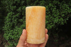 Hand Made Orange Calcite Candle Holders x 2 From Southern Africa - Toprock Gemstones and Minerals 