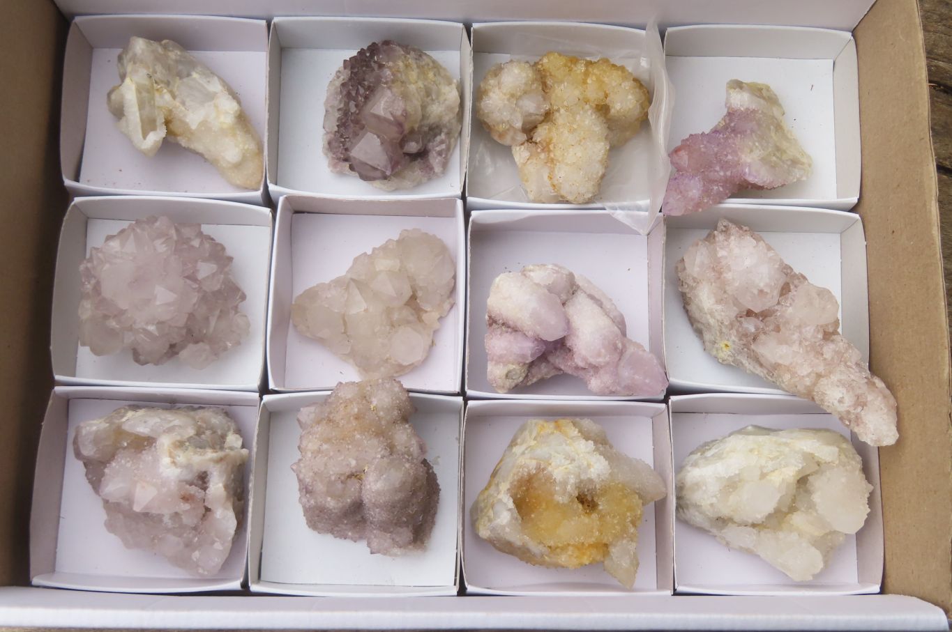 Natural Spirit Quartz Clusters x 12 From Boekenhouthoek, South Africa - Toprock Gemstones and Minerals 