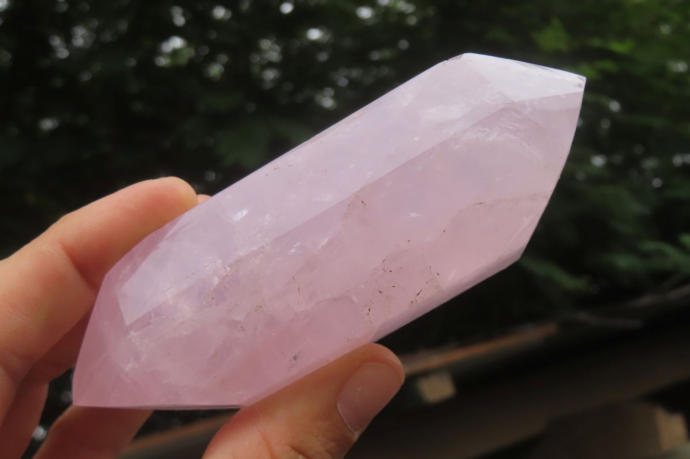 Polished Double Terminated Rose Quartz Points x 3 From Ambatondrazaka, Madagascar - Toprock Gemstones and Minerals 