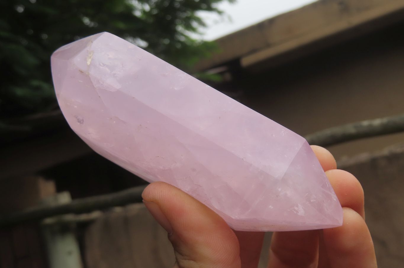 Polished Double Terminated Rose Quartz Points x 3 From Ambatondrazaka, Madagascar - Toprock Gemstones and Minerals 