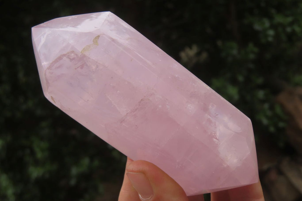 Polished Double Terminated Rose Quartz Points x 3 From Ambatondrazaka, Madagascar - Toprock Gemstones and Minerals 