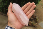 Polished Double Terminated Rose Quartz Points x 3 From Ambatondrazaka, Madagascar - Toprock Gemstones and Minerals 