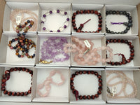 Hand Made Stone Bead Necklaces & Bracelets x 12 From China - Toprock Gemstones and Minerals 