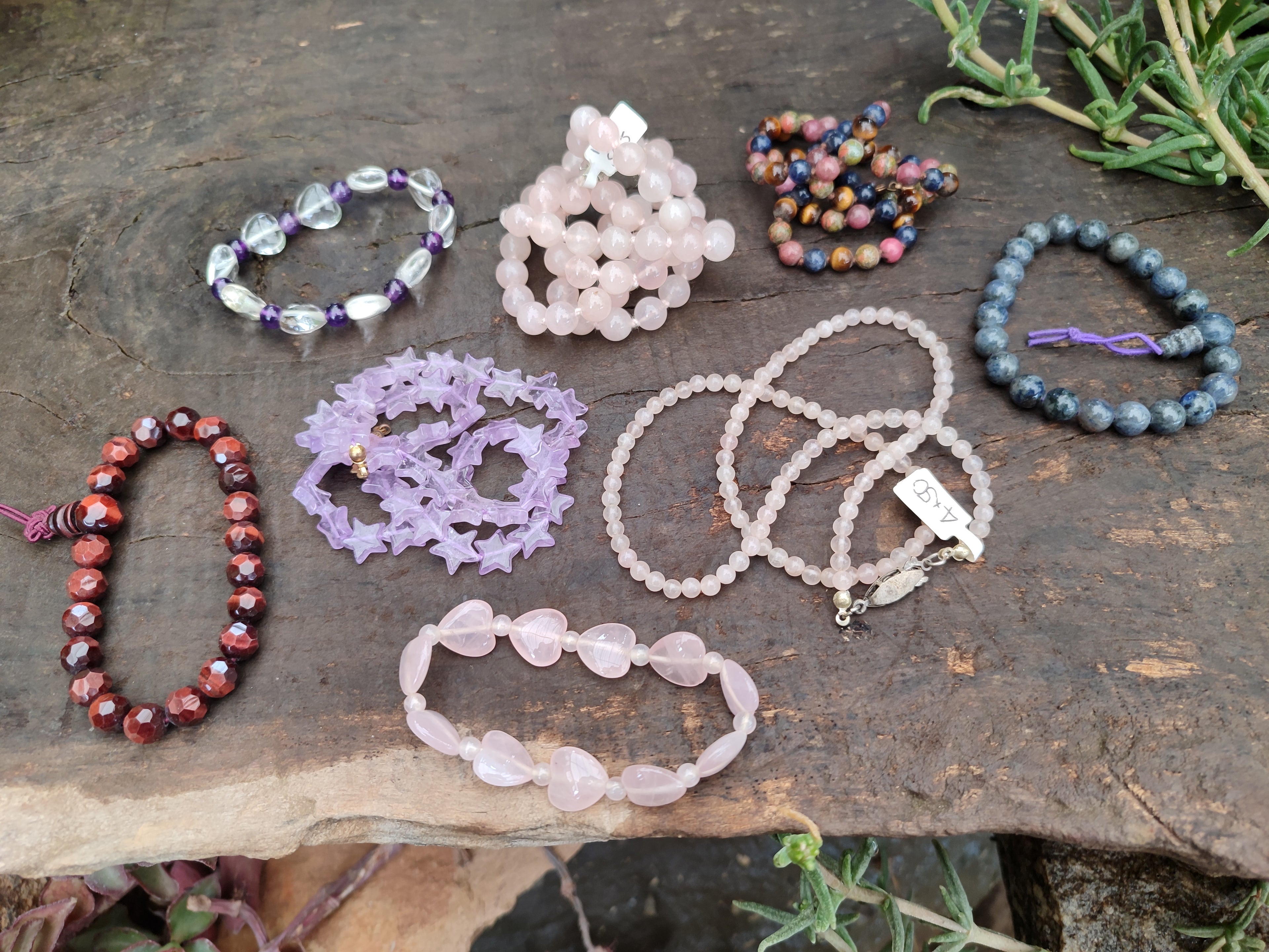 Hand Made Stone Bead Necklaces & Bracelets x 12 From China - Toprock Gemstones and Minerals 