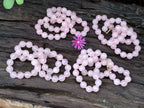Hand Made Rose Quartz Bead Necklace - Sold per Item - From Madagascar - Toprock Gemstones and Minerals 