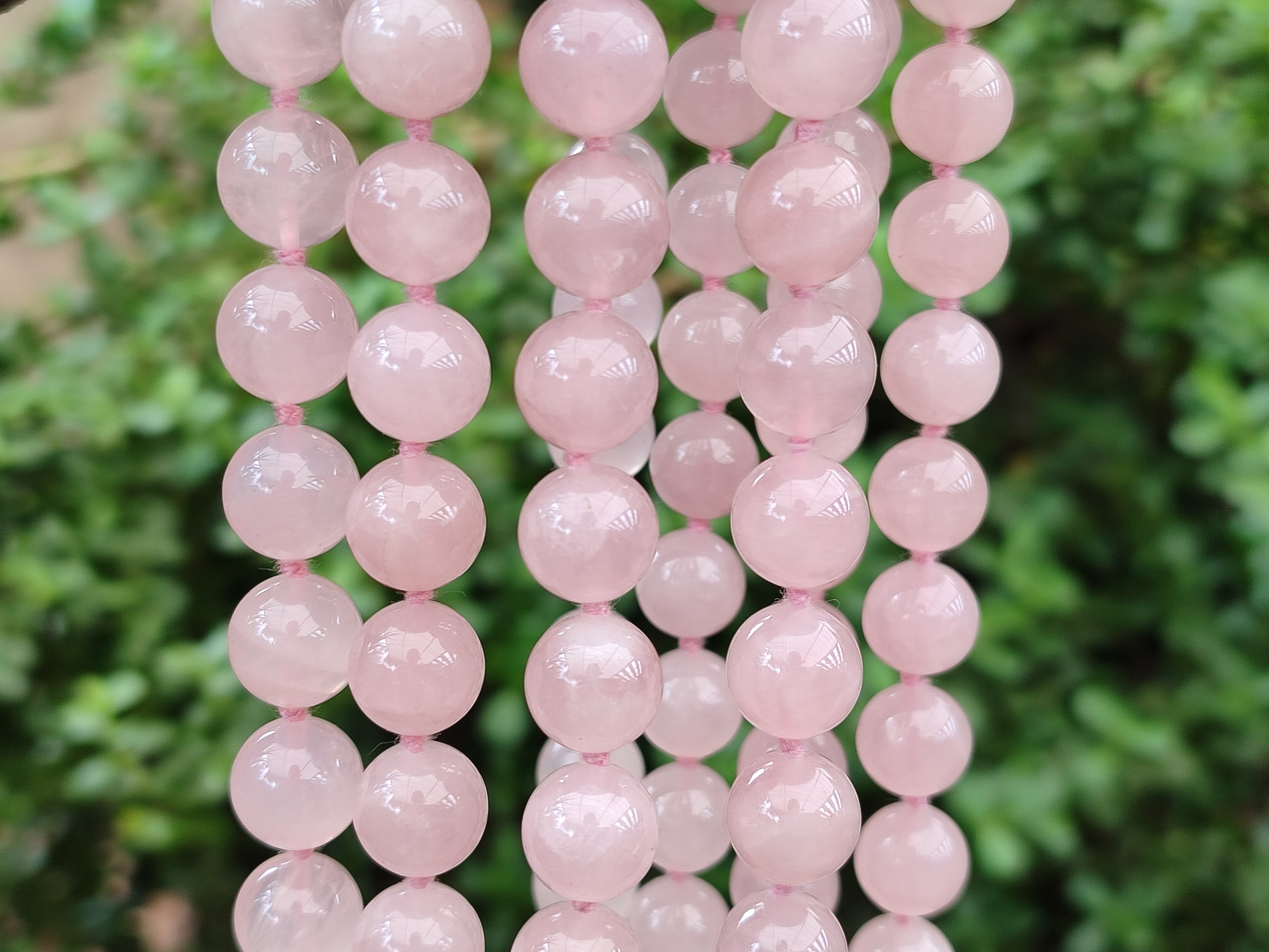 Hand Made Rose Quartz Bead Necklace - Sold per Item - From Madagascar - Toprock Gemstones and Minerals 